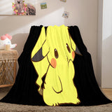 Laden Sie das Bild in den Galerie-Viewer, Cartoon Pokemon Pikachu Flanell-Fleece-Decke Überwurf Nickerchen-Steppdecke