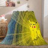 Laden Sie das Bild in den Galerie-Viewer, Cartoon Pokemon Pikachu Flanell-Fleece-Decke Überwurf Nickerchen-Steppdecke
