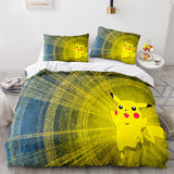 Load image into Gallery viewer, Cartoon Pokemon Pikachu Kids Bedding Set Quilt Duvet Cover Bed Sets