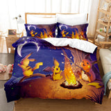 Load image into Gallery viewer, Cartoon Pokemon Pikachu UK Bedding Set Quilt Duvet Cover Bed Sets