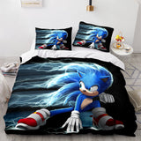Carica l&#39;immagine nel visualizzatore Galleria, Cartoon Sonic The Hedgehog Set biancheria da letto Copripiumino Set lenzuola