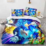 Carica l&#39;immagine nel visualizzatore Galleria, Cartoon Sonic The Hedgehog Set biancheria da letto Copripiumino Set lenzuola