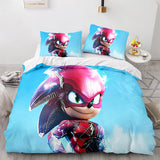 Carica l&#39;immagine nel visualizzatore Galleria, Cartoon Sonic The Hedgehog Set biancheria da letto Copripiumino Set lenzuola