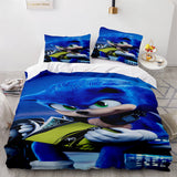 Carica l&#39;immagine nel visualizzatore Galleria, Cartoon Sonic The Hedgehog Set biancheria da letto Copripiumino Set lenzuola
