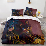 Carica l&#39;immagine nel visualizzatore Galleria, Cartoon Sonic The Hedgehog Cosplay Set di biancheria da letto Copripiumino Set da letto