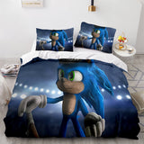 Carica l&#39;immagine nel visualizzatore Galleria, Cartoon Sonic The Hedgehog Cosplay Set di biancheria da letto Copripiumino Set da letto
