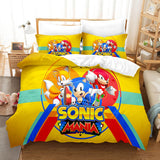 Carica l&#39;immagine nel visualizzatore Galleria, Cartoon Sonic The Hedgehog Cosplay Set di biancheria da letto Copripiumino Set da letto