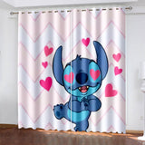 Load image into Gallery viewer, Cartoon Stitch Curtains Blackout Window Treatments Drapes for Room Decor