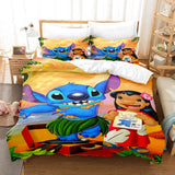 Laden Sie das Bild in den Galerie-Viewer, Cartoons Lilo und Stitch Cosplay Kinder Bettwäsche Set Bettbezug Bettsets