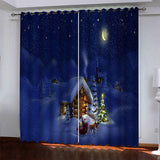 Load image into Gallery viewer, Christmas Pattern Curtains Blackout Window Drapes