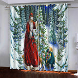 Load image into Gallery viewer, Christmas Pattern Curtains Blackout Window Drapes