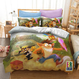 Load image into Gallery viewer, Crash Bandicoot Cosplay Kids Bedding Set UK Quilt Duvet Cover Bed Sets