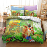 Load image into Gallery viewer, Crash Bandicoot Cosplay Kids Bedding Set UK Quilt Duvet Cover Bed Sets