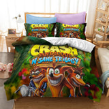 Load image into Gallery viewer, Crash Bandicoot Cosplay Kids Bedding Set UK Quilt Duvet Cover Bed Sets