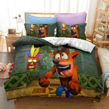 Load image into Gallery viewer, Crash Bandicoot Cosplay Kids Bedding Set UK Quilt Duvet Cover Bed Sets