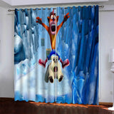 Load image into Gallery viewer, Crash Bandicoot Pattern Curtains Blackout Window Drapes
