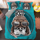 Load image into Gallery viewer, Cute Dog Cartoon Pug Bedding Set Quilt Duvet Cover Bed Sets