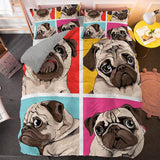 Load image into Gallery viewer, Cute Dog Cartoon Pug Bedding Set Quilt Duvet Cover Bed Sets