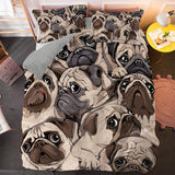 Load image into Gallery viewer, Cute Dog Cartoon Pug Bedding Set Quilt Duvet Covers