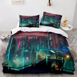 Load image into Gallery viewer, Cyberpunk Pattern Bedding Set Quilt Covers
