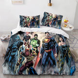 Laden Sie das Bild in den Galerie-Viewer, DC Justice League Bettwäsche-Set Überwurf Steppdecke Bettbezug Bettwäsche-Sets