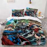 Laden Sie das Bild in den Galerie-Viewer, DC Justice League Bettwäsche-Set Überwurf Steppdecke Bettbezug Bettwäsche-Sets