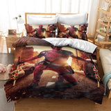 Laden Sie das Bild in den Galerie-Viewer, Deadpool 2 Cosplay UK Bettwäsche-Set Bettbezug Weihnachten Bettwäsche-Sets