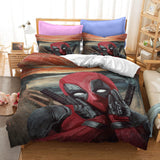 Laden Sie das Bild in den Galerie-Viewer, Deadpool 2 Cosplay UK Bettwäsche-Set Quilt Bettbezug Bettwäsche-Sets