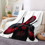 Load image into Gallery viewer, Deadpool Pattern Blanket Flannel Throw Room Decoration