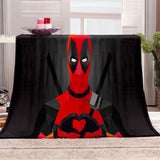 Load image into Gallery viewer, Deadpool Pattern Blanket Flannel Throw Room Decoration