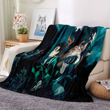 Load image into Gallery viewer, Demon Slayer Blanket Flannel Throw Room Decoration