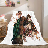 Carica l&#39;immagine nel visualizzatore Galleria, Anime Demon Slayer Letto Cosplay Flanella Coperta In Pile Avvolgere Pisolino Trapunta