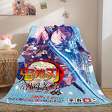 Carica l&#39;immagine nel visualizzatore Galleria, Coperta in pile di flanella Anime Demon Slayer Cosplay Coperta trapuntata per pisolino