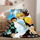 Load image into Gallery viewer, Demon Slayer Cosplay Flannel Fleece Blanket Wrap Nap Quilt Blanket