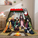 Load image into Gallery viewer, Demon Slayer Cosplay Flannel Fleece Blanket Wrap Nap Quilt Blanket