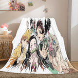 Load image into Gallery viewer, Demon Slayer Cosplay Flannel Fleece Blanket Wrap Nap Quilt Blanket