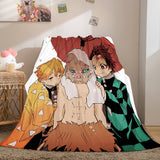 Load image into Gallery viewer, Demon Slayer Cosplay Flannel Fleece Blanket Wrap Nap Quilt Blanket
