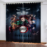 Carica l&#39;immagine nel visualizzatore Galleria, Demon Slayer Curtains Blackout Window Treatments Drapes for Room Decoration