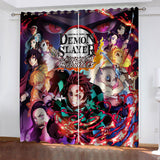 Carica l&#39;immagine nel visualizzatore Galleria, Demon Slayer Curtains Blackout Window Treatments Drapes for Room Decoration
