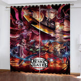 Carica l&#39;immagine nel visualizzatore Galleria, Demon Slayer Curtains Blackout Window Treatments Drapes for Room Decoration