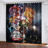 Carica l&#39;immagine nel visualizzatore Galleria, Demon Slayer Curtains Blackout Window Treatments Drapes for Room Decoration