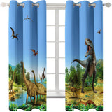 Load image into Gallery viewer, Dinosaur Curtains Blackout Window Treatments Drapes Room Decoration
