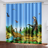 Load image into Gallery viewer, Dinosaur Curtains Blackout Window Treatments Drapes Room Decoration