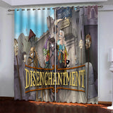 Load image into Gallery viewer, Disenchantment Curtains Pattern Blackout Window Drapes