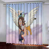 Load image into Gallery viewer, Disenchantment Curtains Pattern Blackout Window Drapes