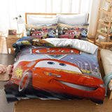 Carica l&#39;immagine nel visualizzatore Galleria, Set di biancheria da letto per bambini Disney Cartoon Cars Copripiumino trapuntato Set di lenzuola