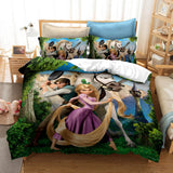 Laden Sie das Bild in den Galerie-Viewer, Disney Princess Cosplay Bettwäsche-Set, UK-Steppdecke, Bettbezug, Bett-Sets, Geschenk
