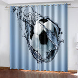 Load image into Gallery viewer, Football Curtains Blackout Window Drapes