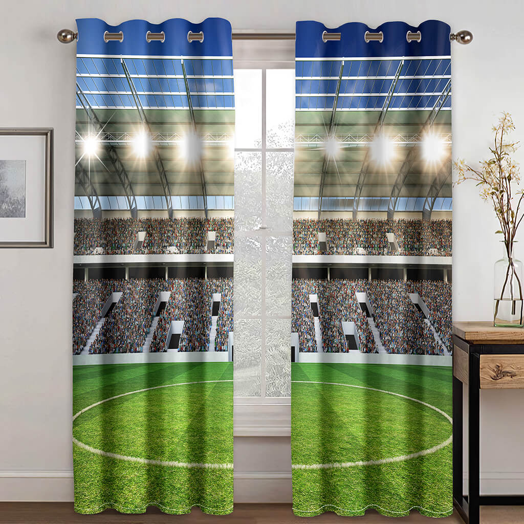 Football Field Curtains Blackout Window Treatments Drapes for Room Dec ...