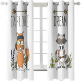 Load image into Gallery viewer, Fox Curtains Blackout Window Treatments Drapes for Room Decoration